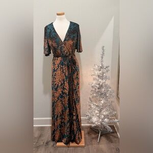 Elegant Floral Wrap Dress